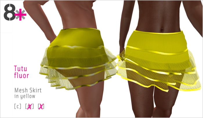 8+ // Ruffled Tutu Fluor Yellow