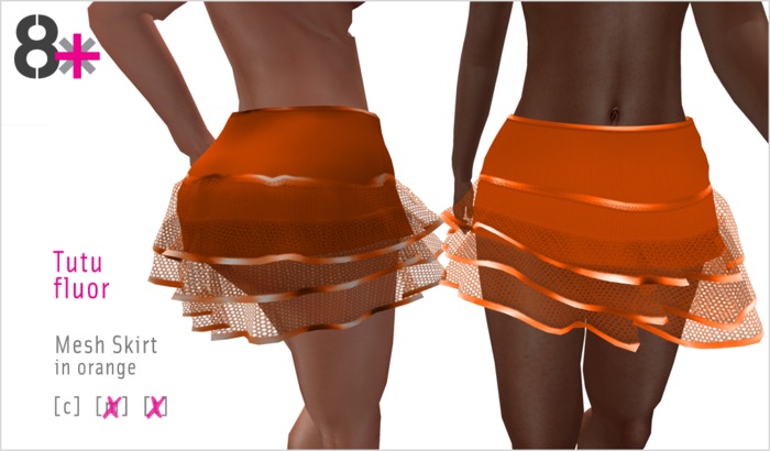 8+ // Ruffled Tutu Fluor Orange