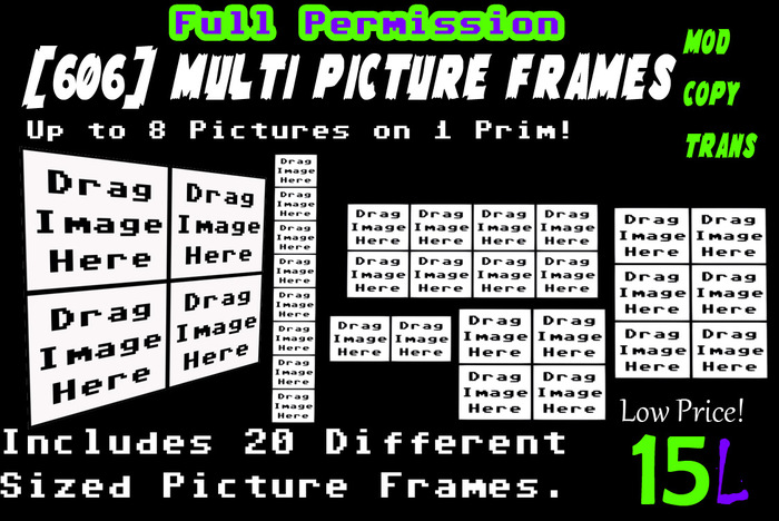 [606] Full Perm Multi Picture Frames