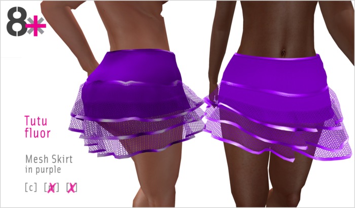 8+ // Ruffled Tutu Fluor Purple