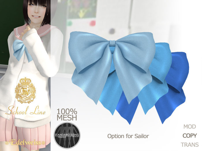*Edelweiss* School-Line Sailor Ribbon03 - blue pack