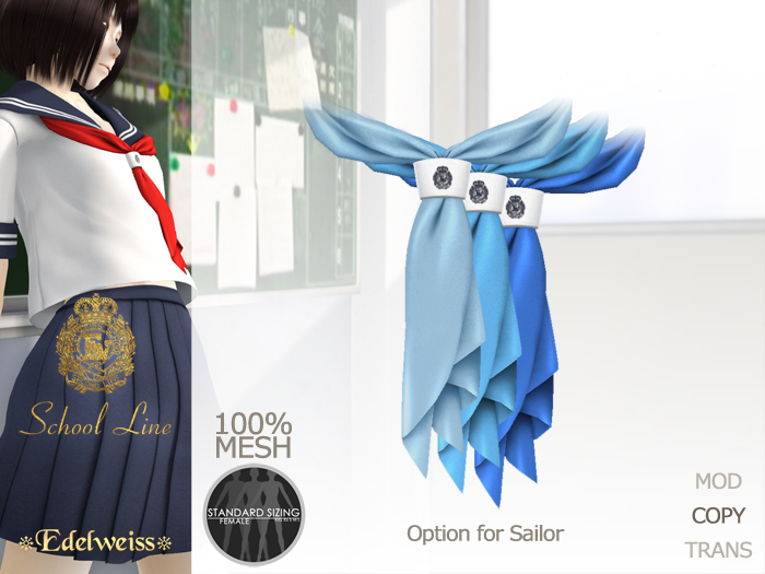 *Edelweiss* School-Line Sailor Ribbon01 - blue pack