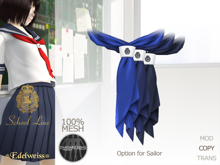*Edelweiss* School-Line Sailor Ribbon01 - navy pack