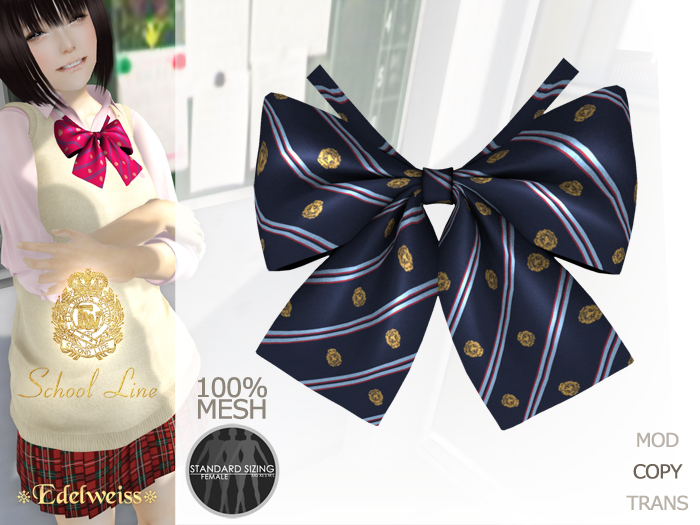 *Edelweiss* School-Line Ribbon - navy
