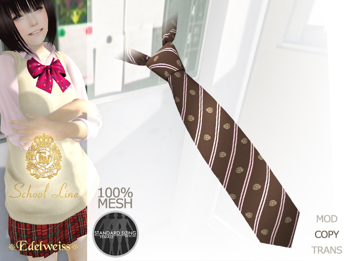 *Edelweiss* School-Line NeckTie - brown