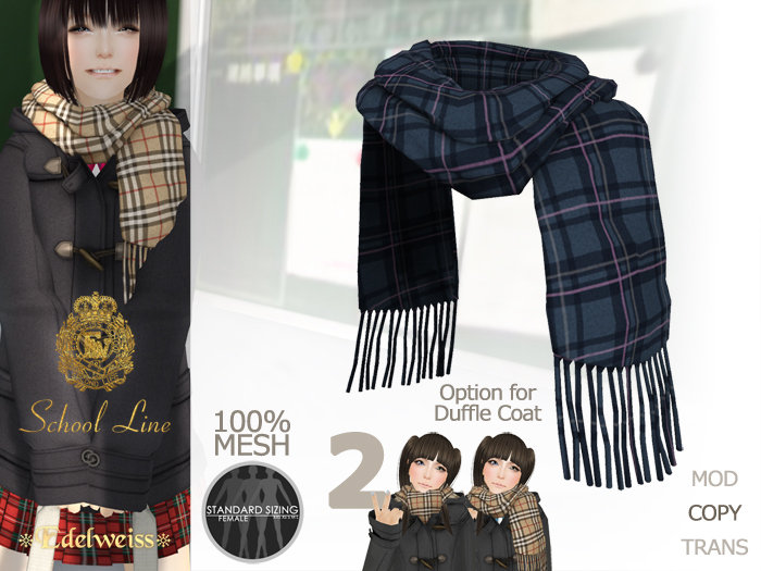 *Edelweiss* School-Line CoatMuffler - olive