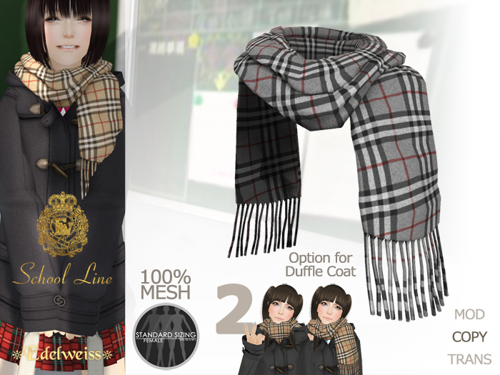 *Edelweiss* School-Line CoatMuffler - gray