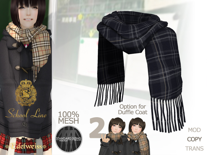 *Edelweiss* School-Line CoatMuffler - navy