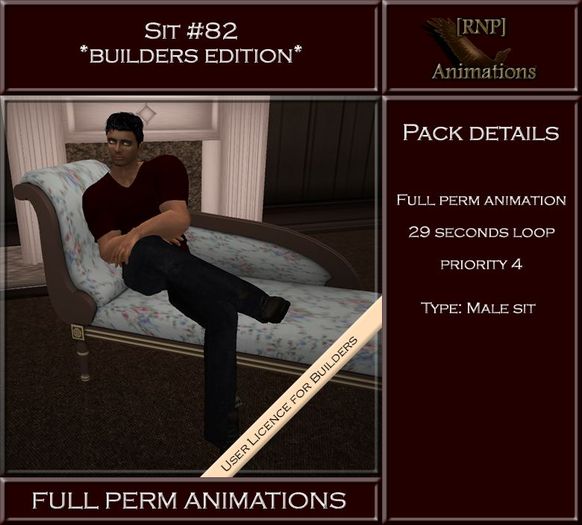 [RNP] Sit #82_Male Full Perm Animation  