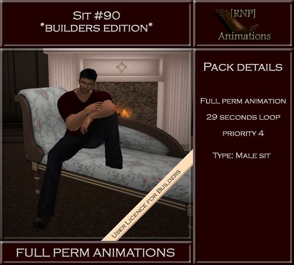 [RNP] Sit #90_Male Full Perm Animation  