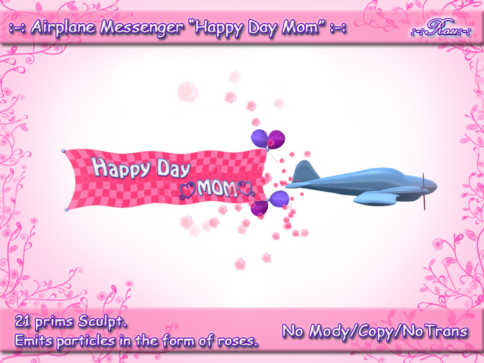 :-: Happy Day Mom Airplane Messenger BOX :-: (REZZ & TOUCH)