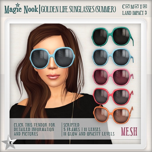 [MAGIC NOOK] Golden Life Sunglasses (Summer) MESH