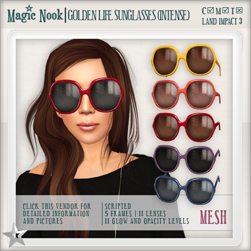 [MAGIC NOOK] Golden Life Sunglasses (Intense) MESH