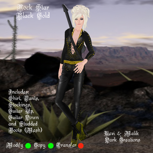 Rock Star Black Gold