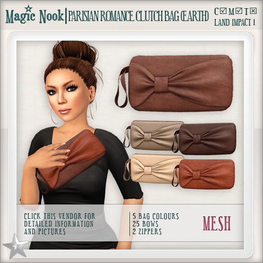 [MAGIC NOOK] Parisian Romance Clutch Bag (Earth) MESH