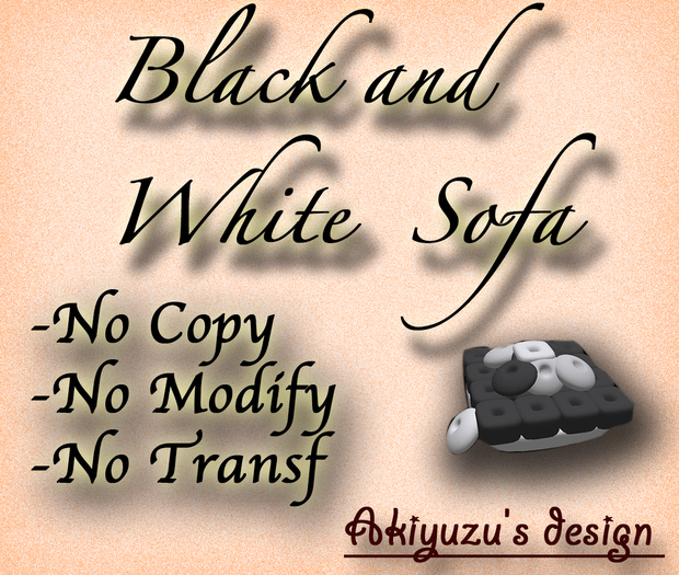 Black and white sofa
