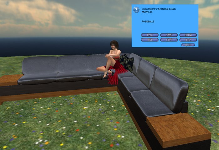 Sectional Couch -  black 