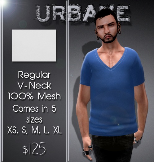 :URBANE: Regular V-Neck - White