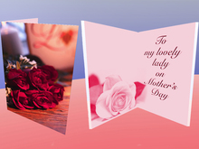 Mother's Day Card (My Wife) - Large customizable Happy Mothers Day card for Mothering Sunday