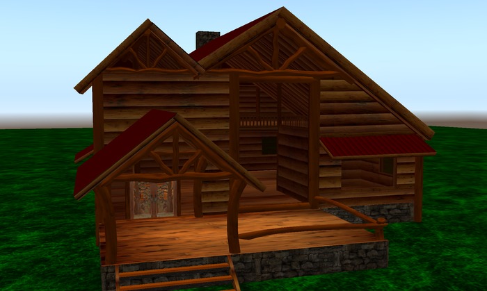 LOG CABIN 6 149  PRIMS- RED ROOF