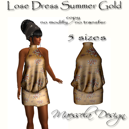 Lose dress Summer gold