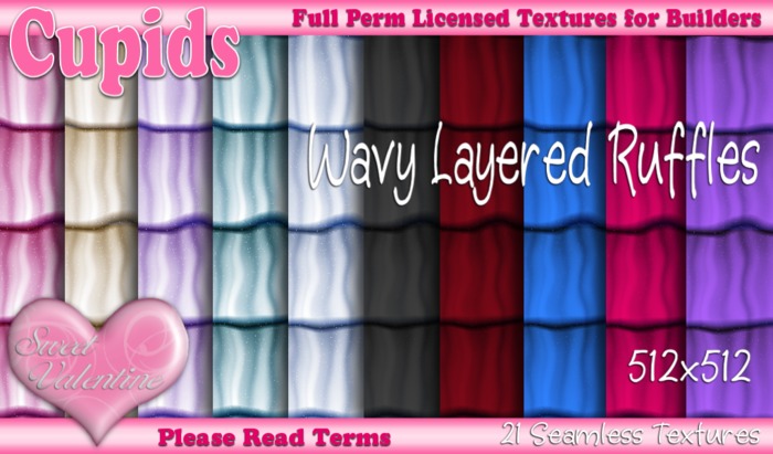 *Cupids Textures * 21 WAVY LAYERED RUFFLES SEAMLESS