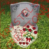 GR26 ILM of My Darling Wife Heart Wreath Headstone (Rezz Me)