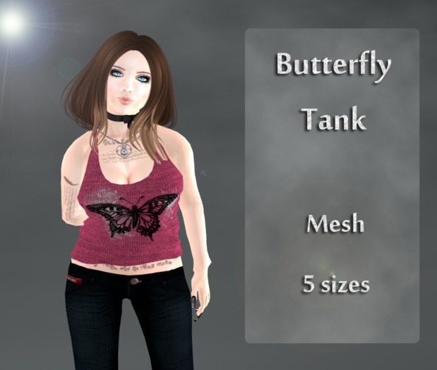 {Peachy} Butterfly Tank Top  