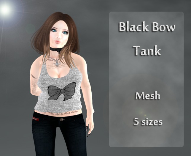{Peachy} Black Bow Tank Top  BOX