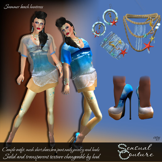 Mesh  summer beach outfit * huntress *