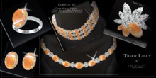 Tiger Lilly Complete Set Orange Opal by Chop Zuey Couture Jewellery