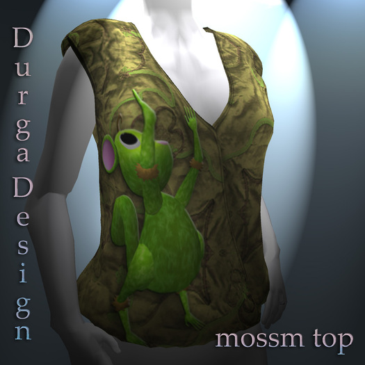mesh mossm wrap top WHite Knight