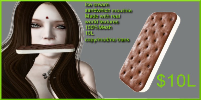 Ice cream sandwitch mouthie