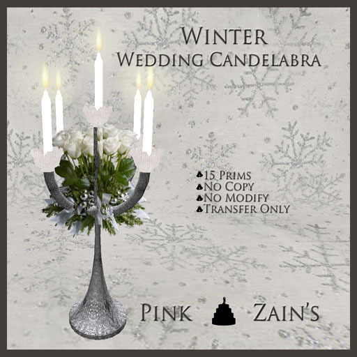 Winter Wedding Candelabra - White [Box]