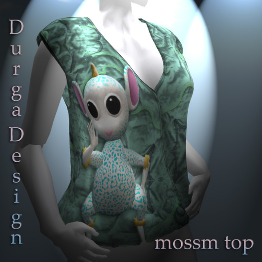 Mesh Mossm wrap top Cheetah white/blue