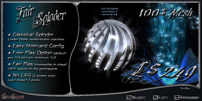 Second Life Marketplace - *DS* Fair Sploder