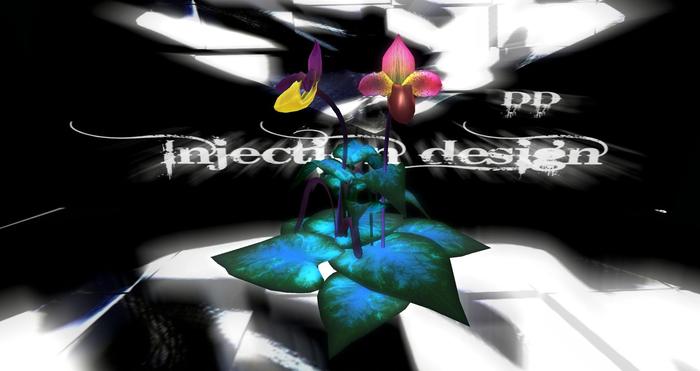 flor fantástica planta de inyección