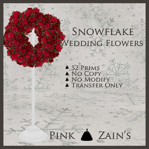 Winter Wedding Flowers - Silver/Red2 [Box]