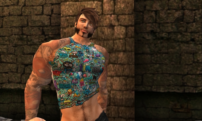 L'Uomo COLOR MOD Ripped Tanktop [Cartoons] - Regimade