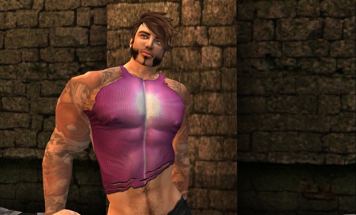 L'Uomo COLOR MOD Ripped Tanktop [Pink Sun] - Regimade