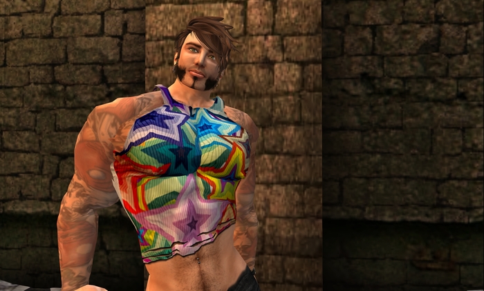 L'Uomo COLOR MOD Ripped Tanktop [Stars] - Regimade