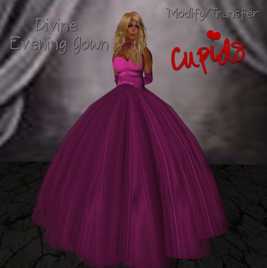 Divine In Plum Elegant Gown