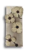 BEIGE FLOWERS ON TILE
