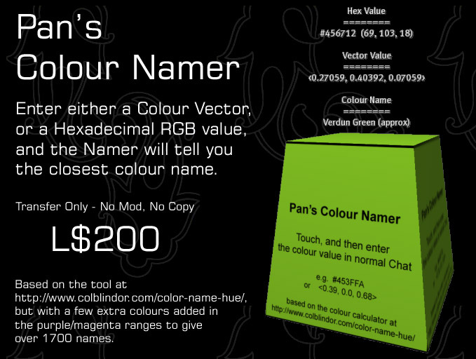 Pan's Colour Namer 2.3