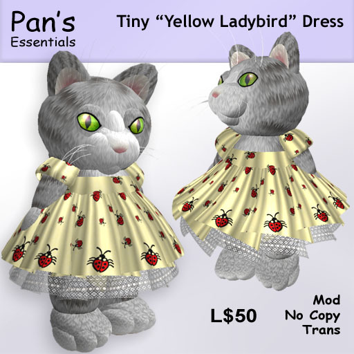 Pan's Essentials Tiny "Yellow Ladybird" Dress