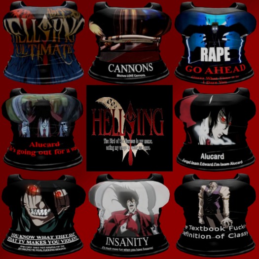 [BG Feline] Tank Top Pack: Hellsing