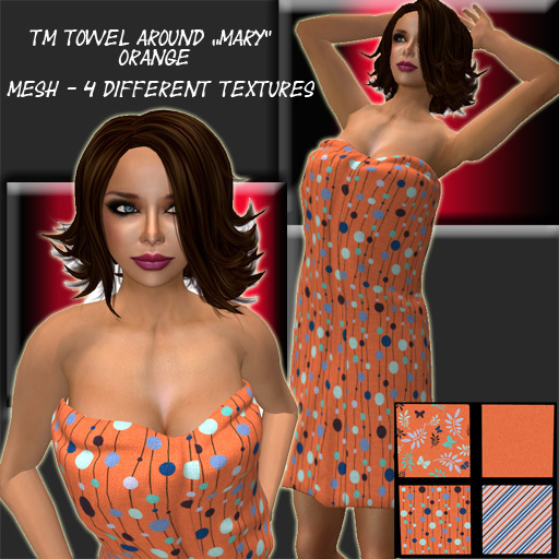 TM TOWEL "MARY" - MESH ORANGE