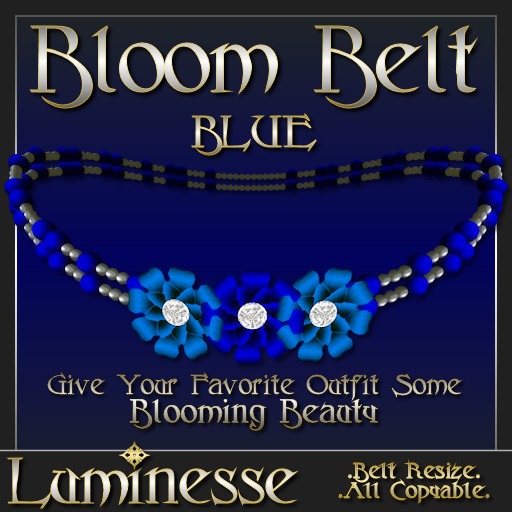 Luminesse Bloom Belt Blue-Wear To Unpack