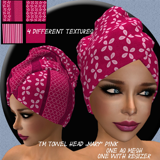 TM TOWEL HEAD "MARY" PINK