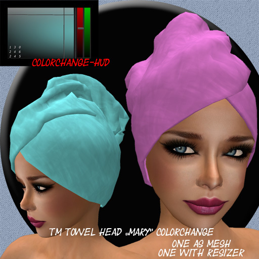 TM TOWEL HEAD "MARY" COLORCHANGE